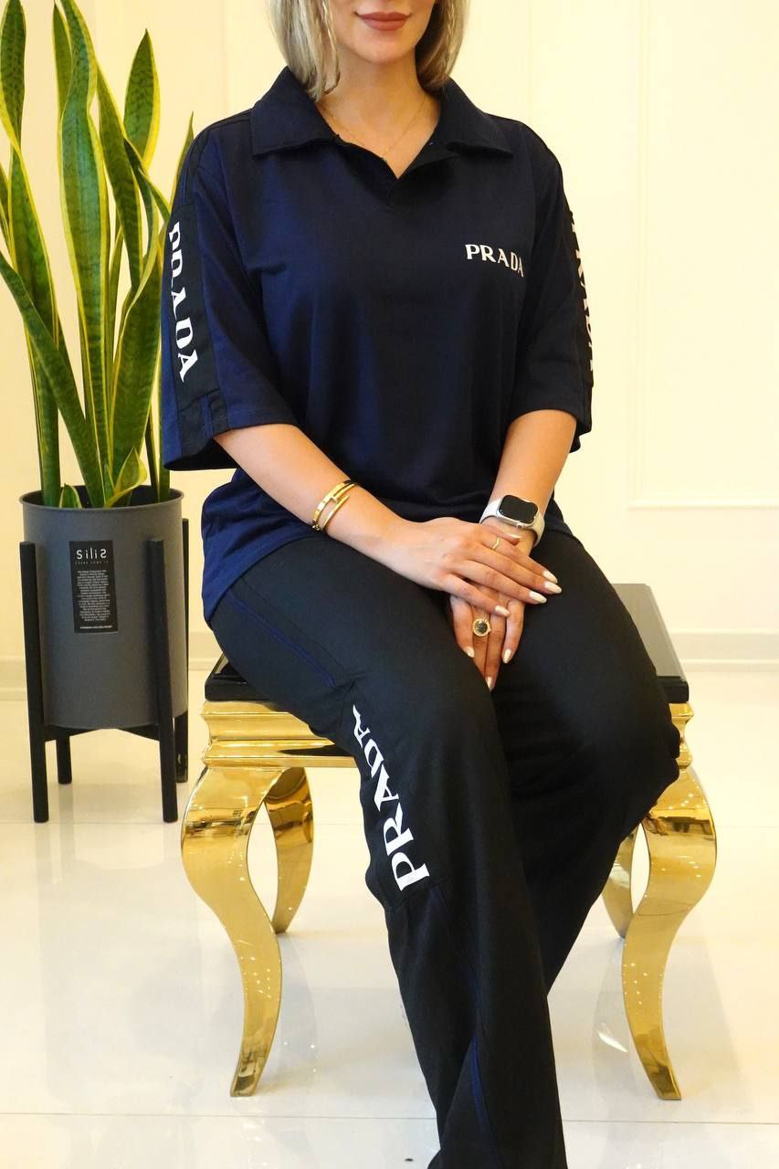 ست زنانه لانگ یقه مردانه و شلوار