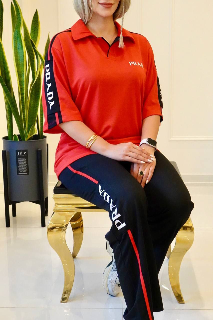 ست زنانه لانگ یقه مردانه و شلوار