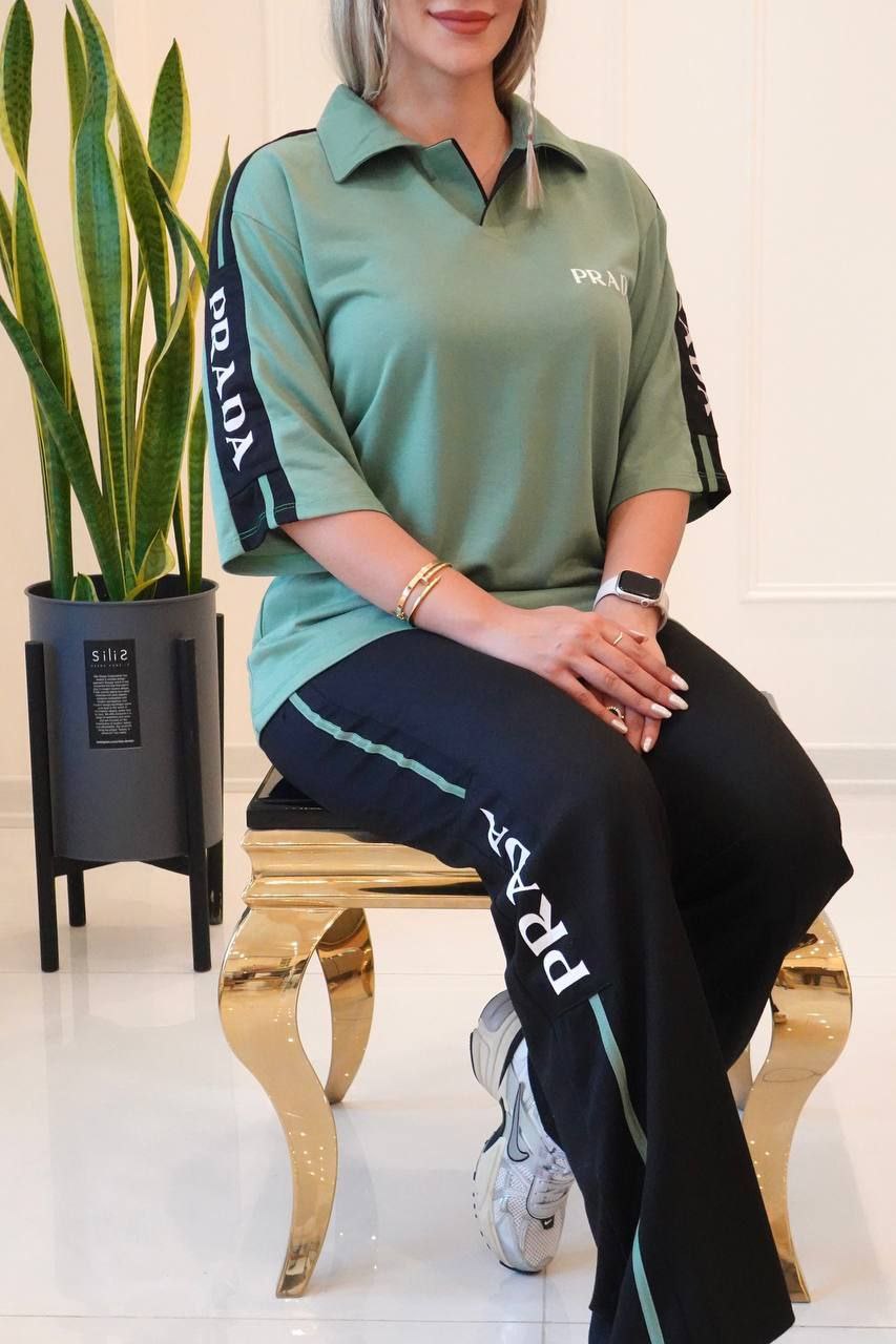 ست زنانه لانگ یقه مردانه و شلوار