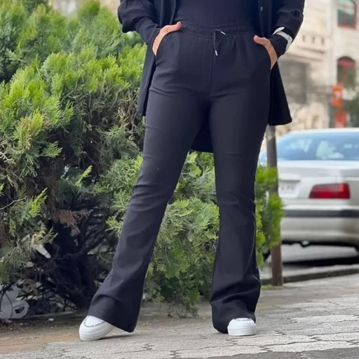 شلوار بوتکات کتان کش