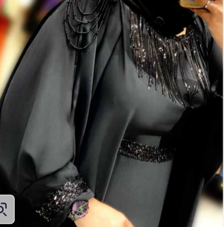 مانتو عبایی سردوش دار و قواره دار